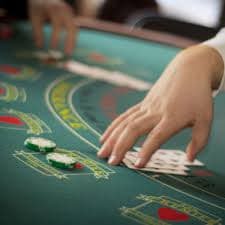 Live dealer studio setup with multi-camera angles and dealer at Wolf Gold table